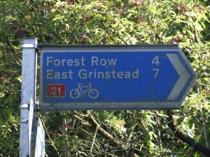 Cycle path sign